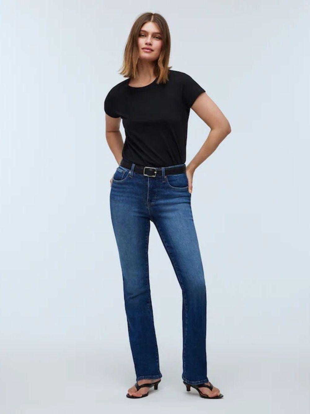 Madewell Womens Kick Out Flare Full Length Jeans Size 28 6 Westerly Wash